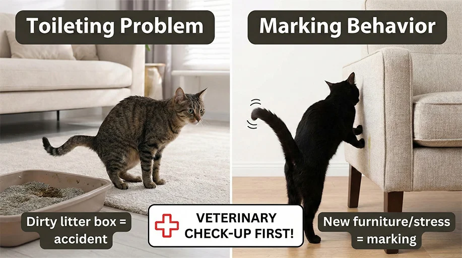 חתולים והשתנה בבית